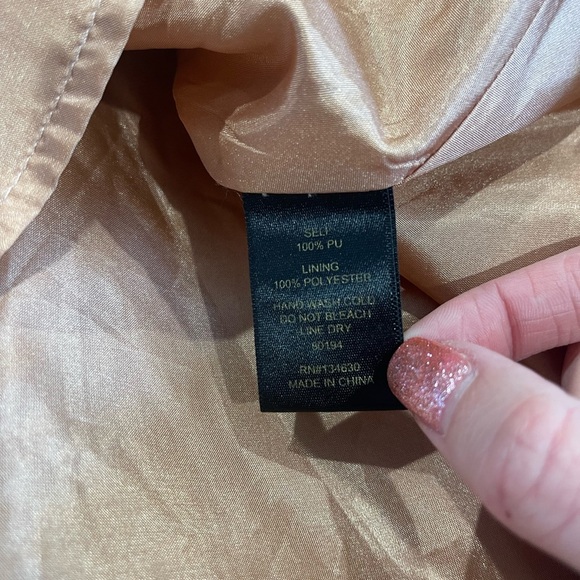 NWT•Anthropologie•Sunday Best Astral Swing Skirt Vegan Leather•Size 4 - Picture 5 of 7